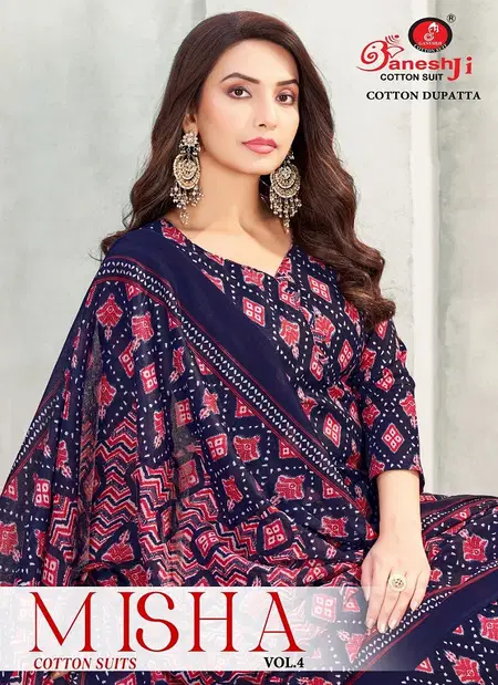 Misha Vol 4 By Ganeshji Soft Cotton Printed Dress Material Wholesale Online